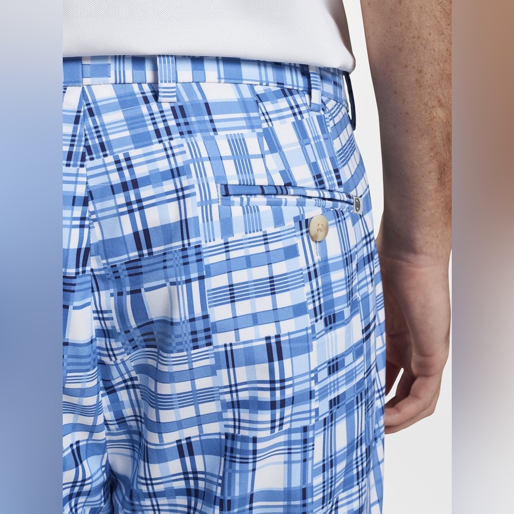 Peter Millar Stealth Madras Performance Shorts, size 32